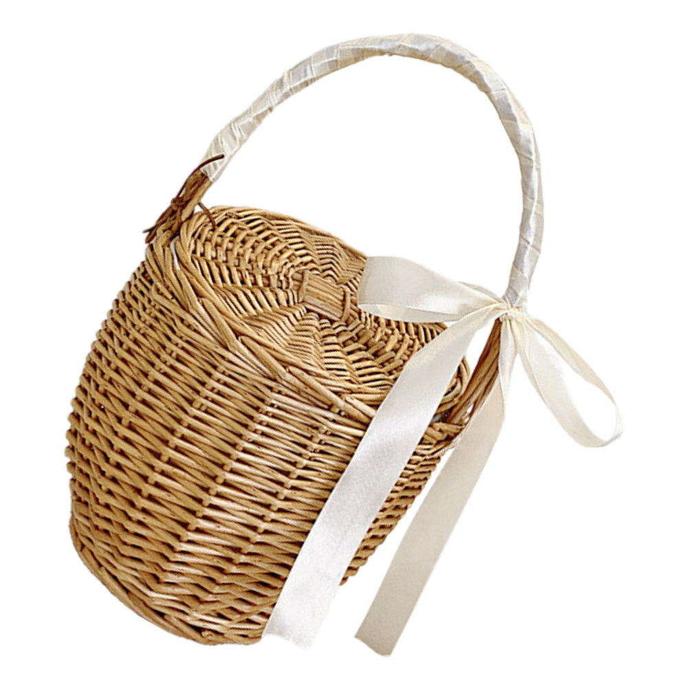 Basket Bag Wicker - سلة نزهة منسوجة يدويًا على الطراز