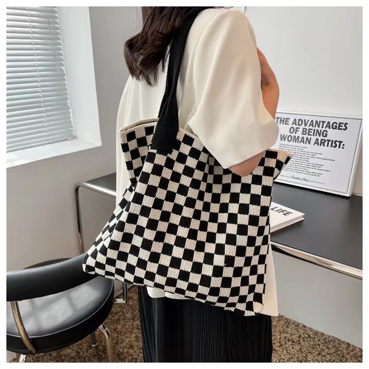 Women Bags Designer Sale - حقيبة يد كبيرة السعة من الصوف