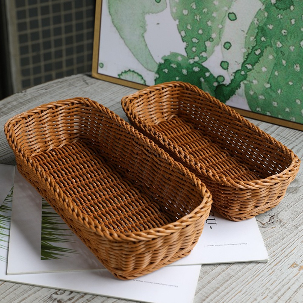 Basket Bag Wicker - تقليد الروطان سلة التخزين فو الخوص