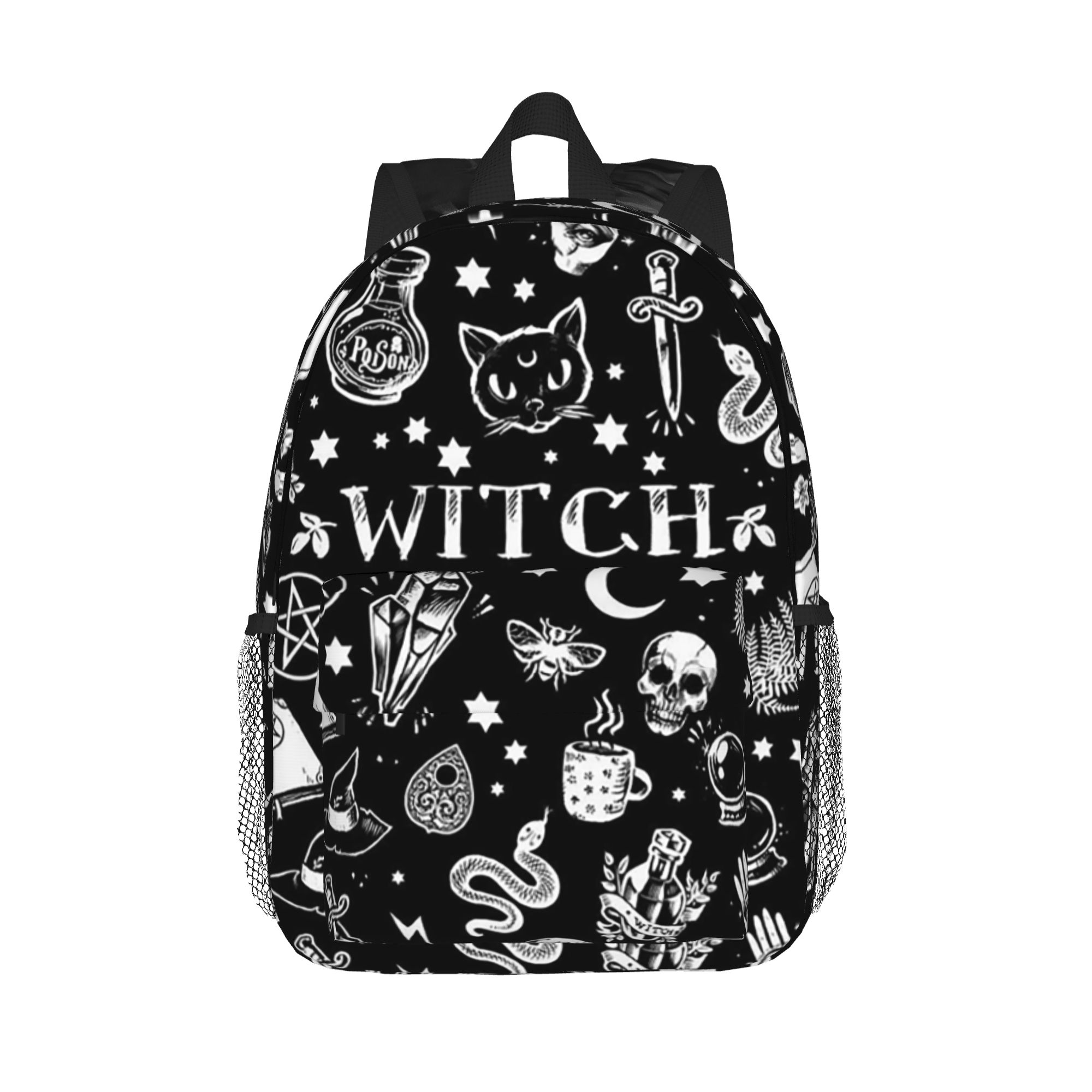 Women Bags Designer Sale - حقيبة ظهر بتصميم جمجمة قطة وقمر