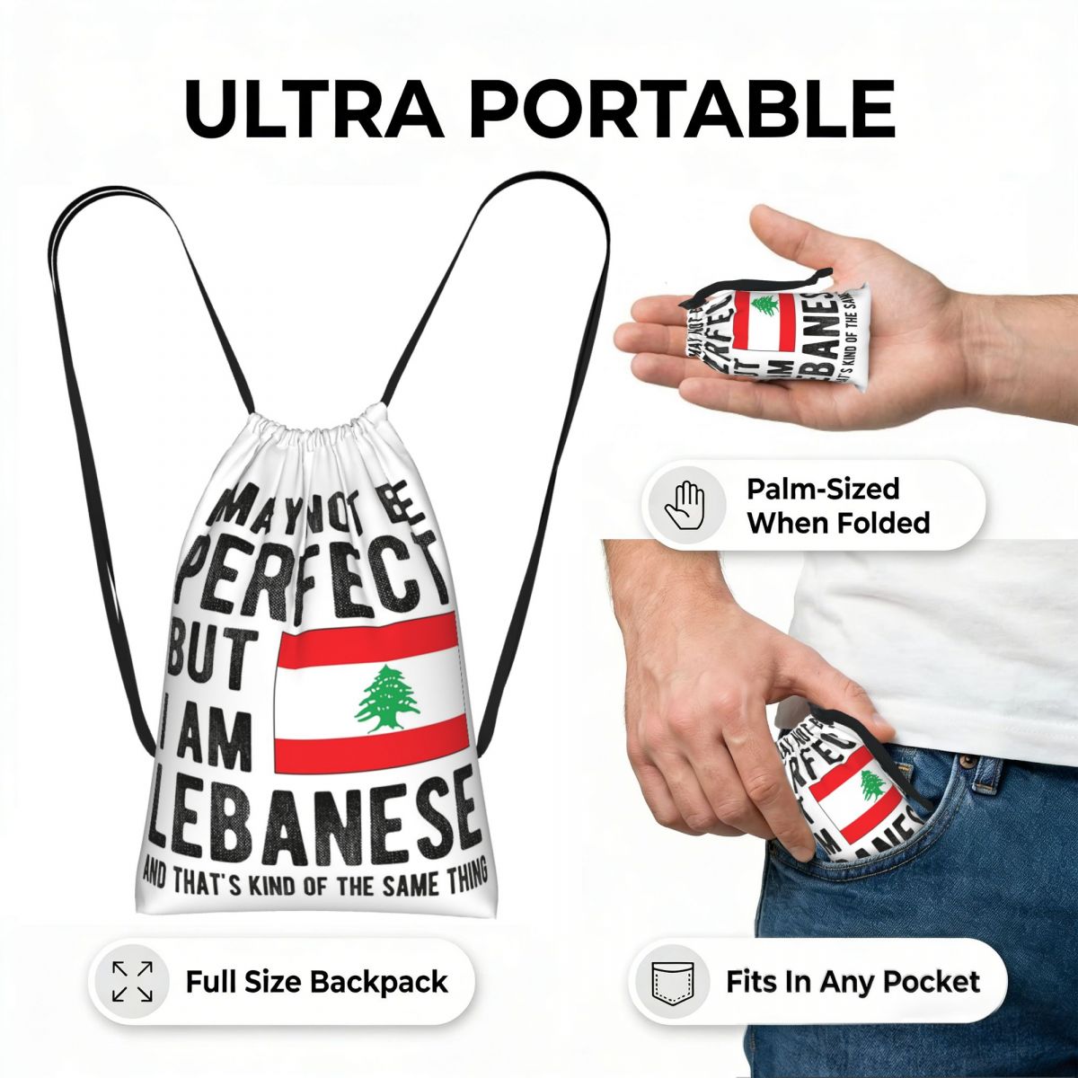 حقيبة ظهر برباط بتصميم علم لبن - مراجعة Women Bags Lebanon وسعره