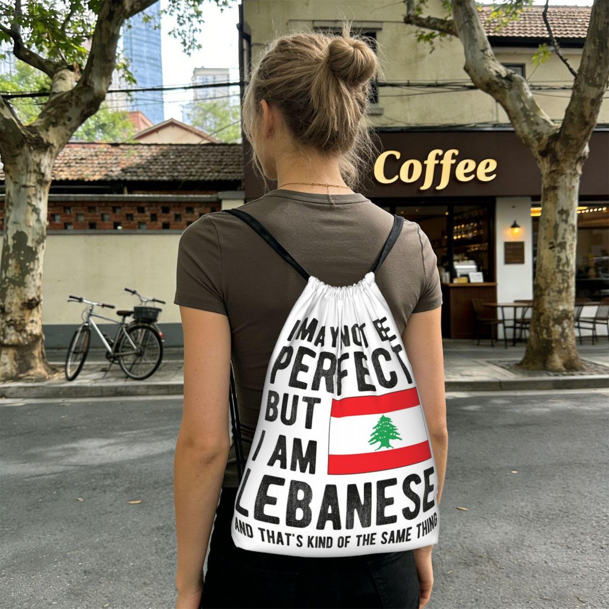 حقيبة ظهر برباط بتصميم علم لبن - مراجعة Women Bags Lebanon وسعره