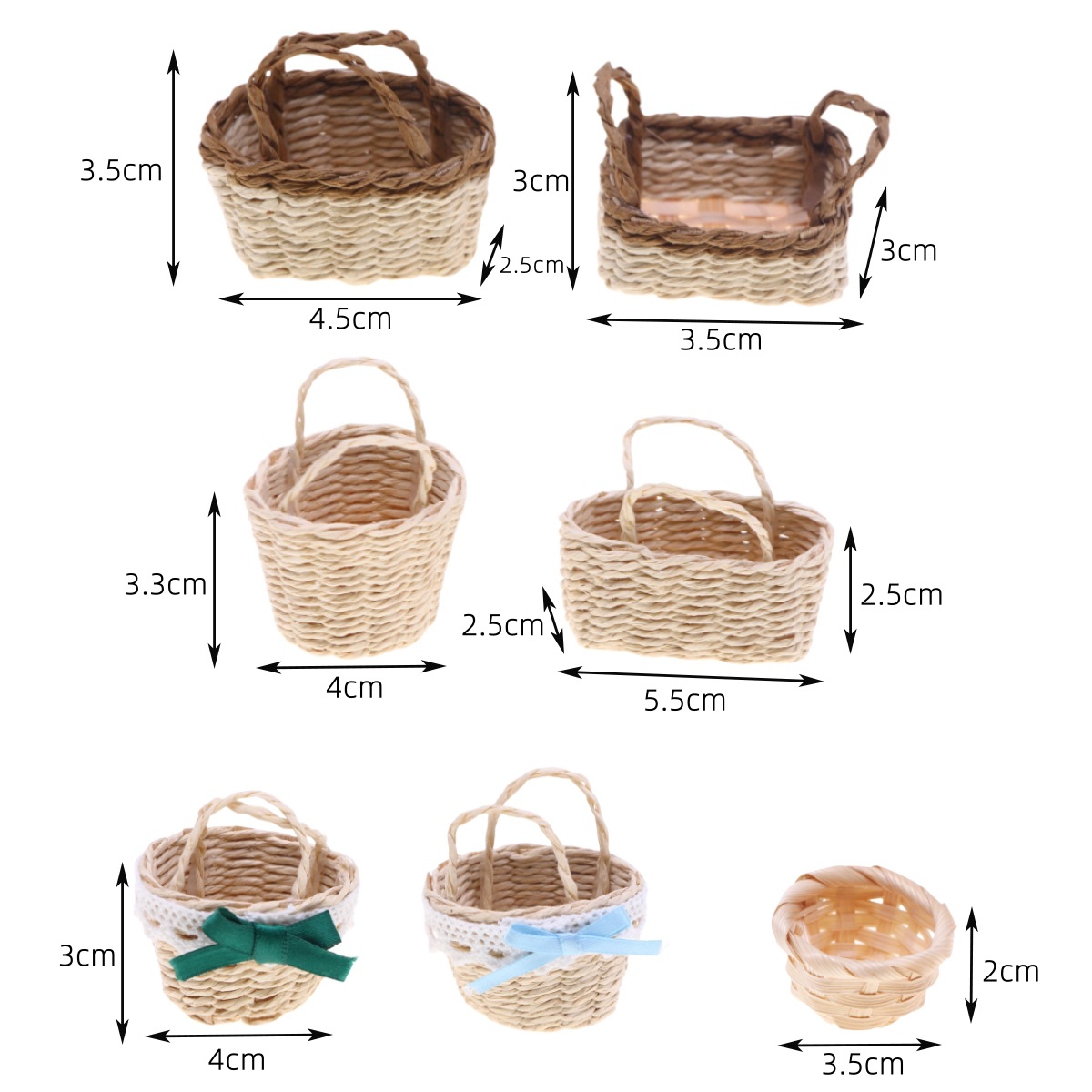 1 قطعة دمية المنسوجة يدويا لاف - مراجعة Basket Bag Wicker وسعره
