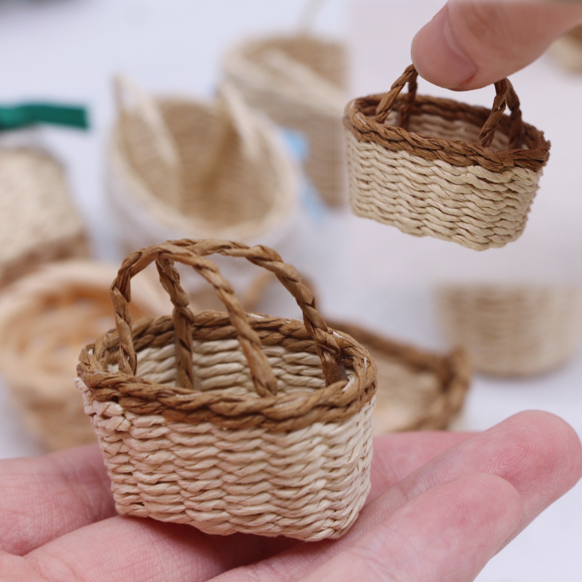 1 قطعة دمية المنسوجة يدويا لاف - مراجعة Basket Bag Wicker وسعره