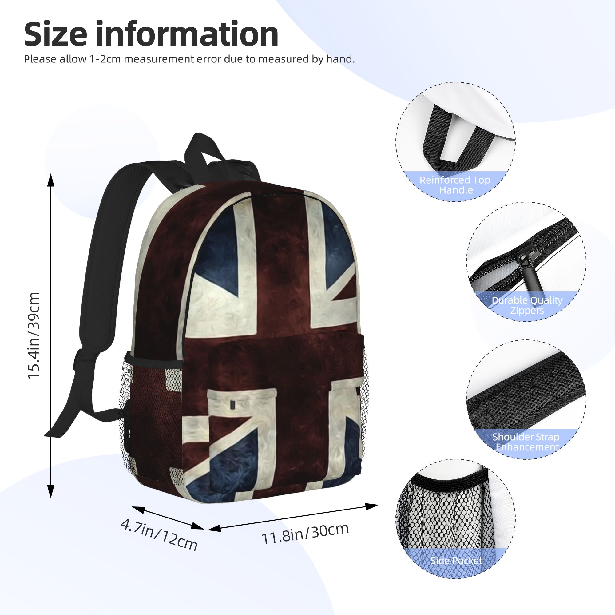 حقيبة ظهر بعلم الاتحاد الجامعي - مراجعة Women Bags Uk Sale وسعره