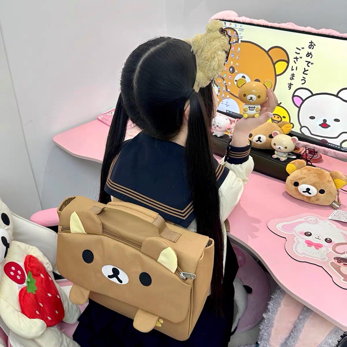 حقيبة ظهر كرتونية على شكل دب،  - مراجعة Women'S Japanese Bags وسعره