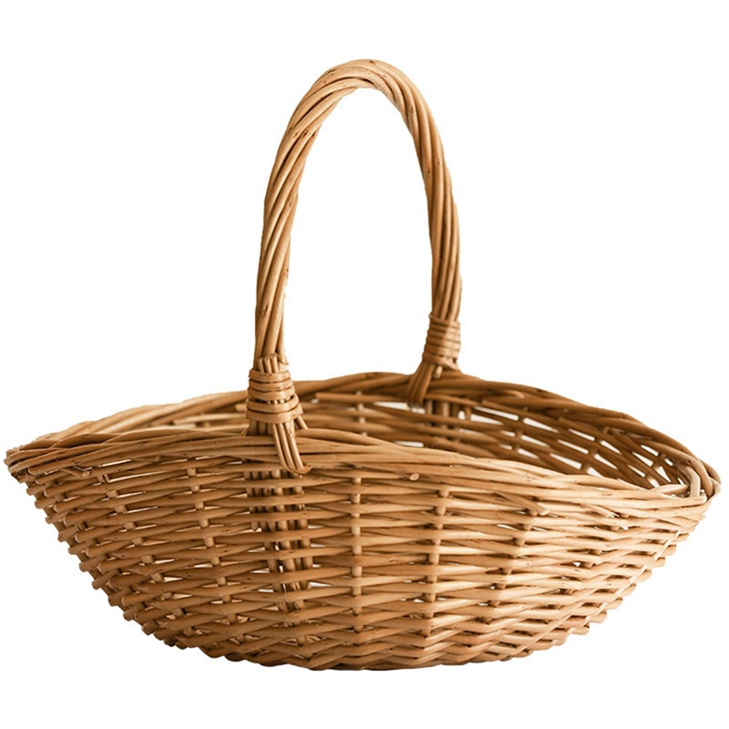 سلة تخزين من الخيزران بمقبض، س - مراجعة Basket Bag Wicker وسعره