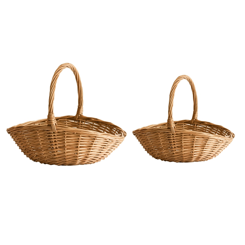 سلة تخزين من الخيزران بمقبض، س - مراجعة Basket Bag Wicker وسعره