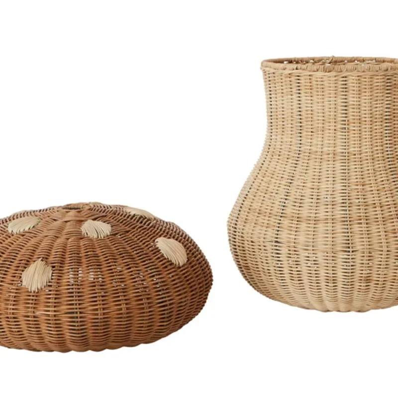 الشمال الرياح الروطان المنسوجة - مراجعة Basket Bag Wicker وسعره