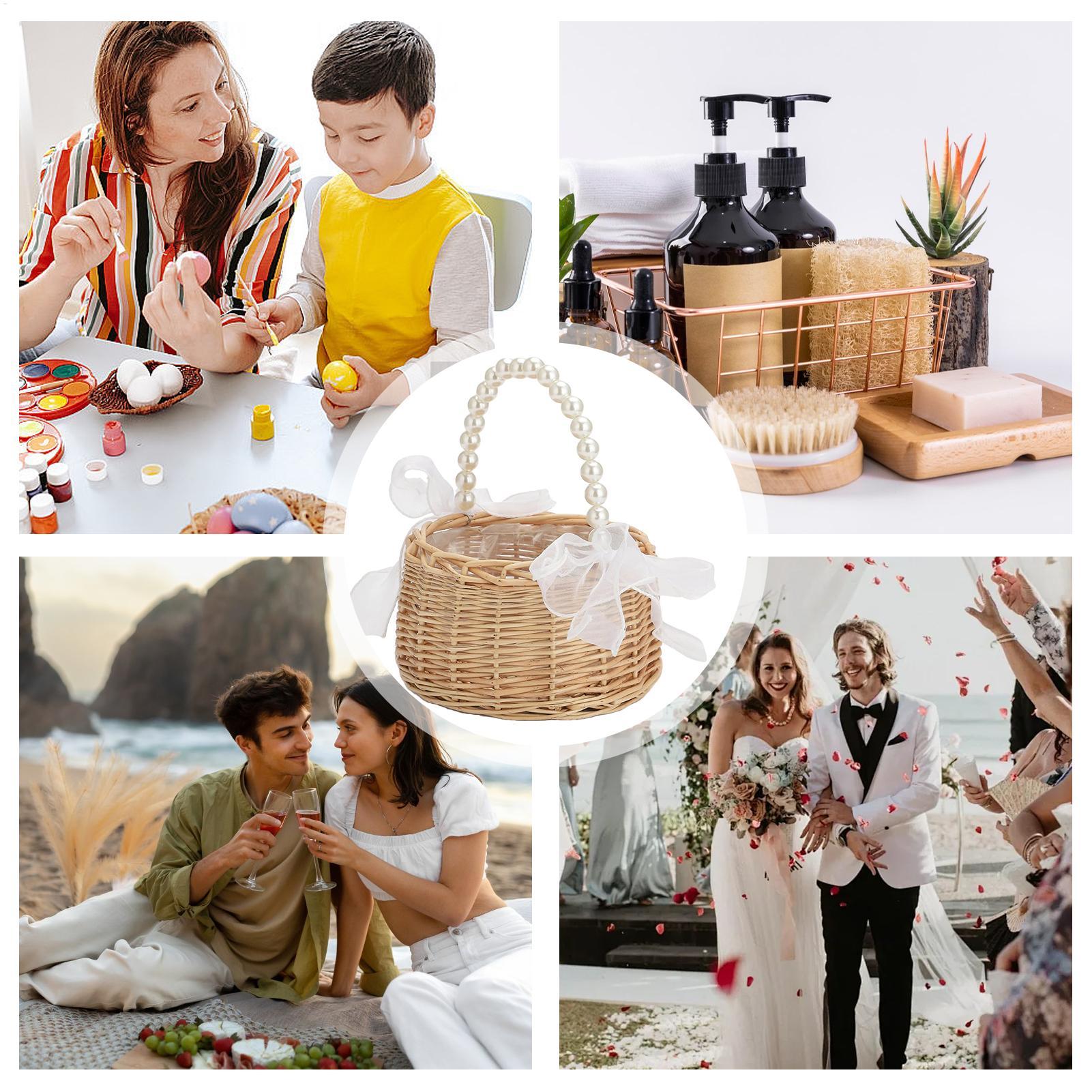 سلة زهور من الخيزران والراتان  - مراجعة Basket Bag Wicker وسعره
