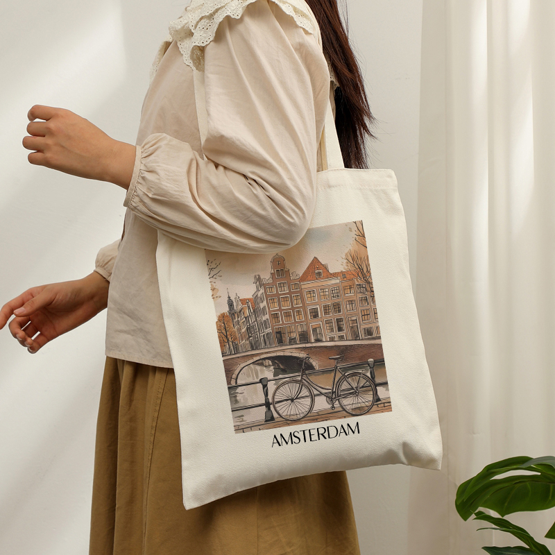 حقيبة حمل قماشية مطبوعة بتصميم - مراجعة Women Bags Netherlands وسعره