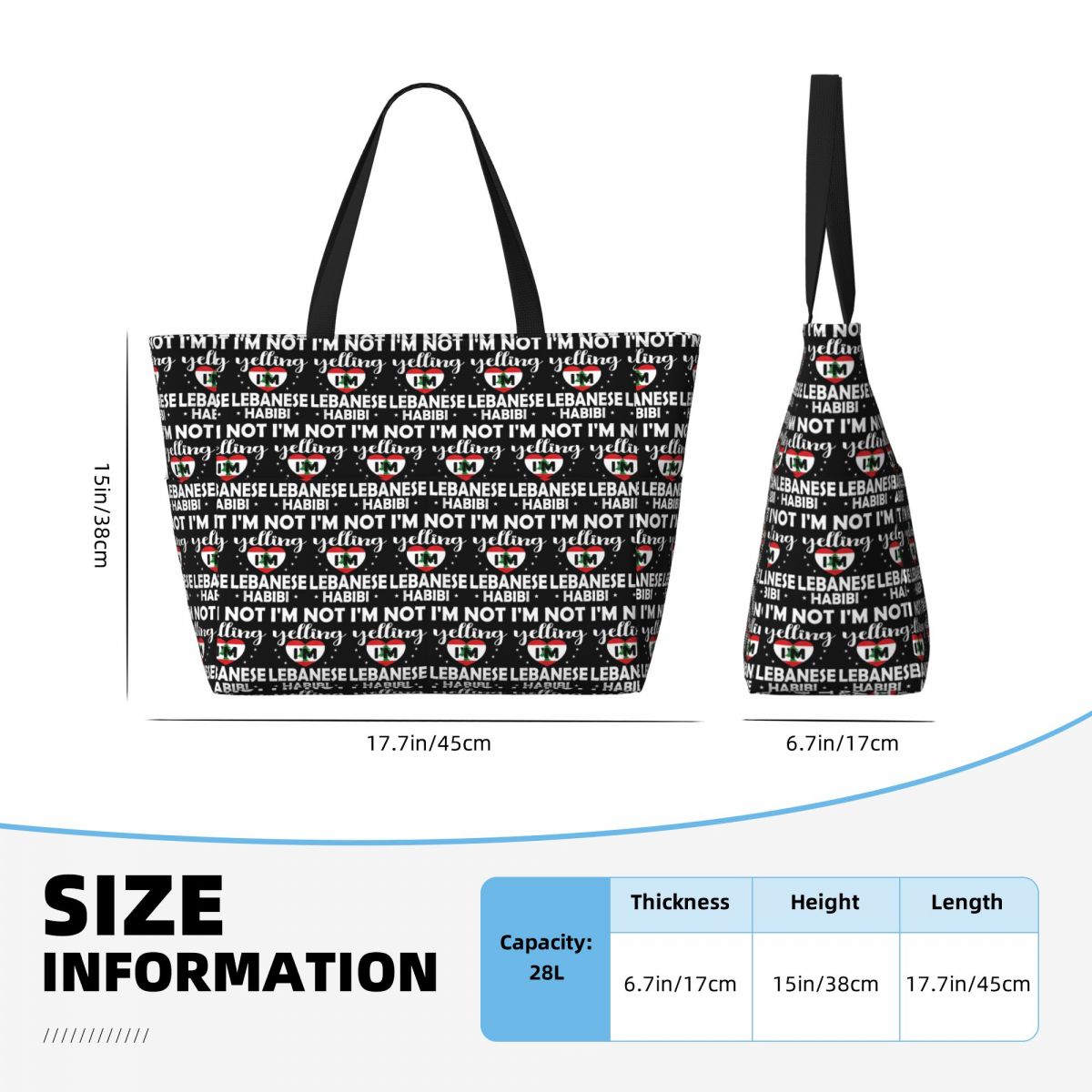 حقيبة شاطئية كبيرة بتصميم علم  - مراجعة Women Bags Lebanon وسعره