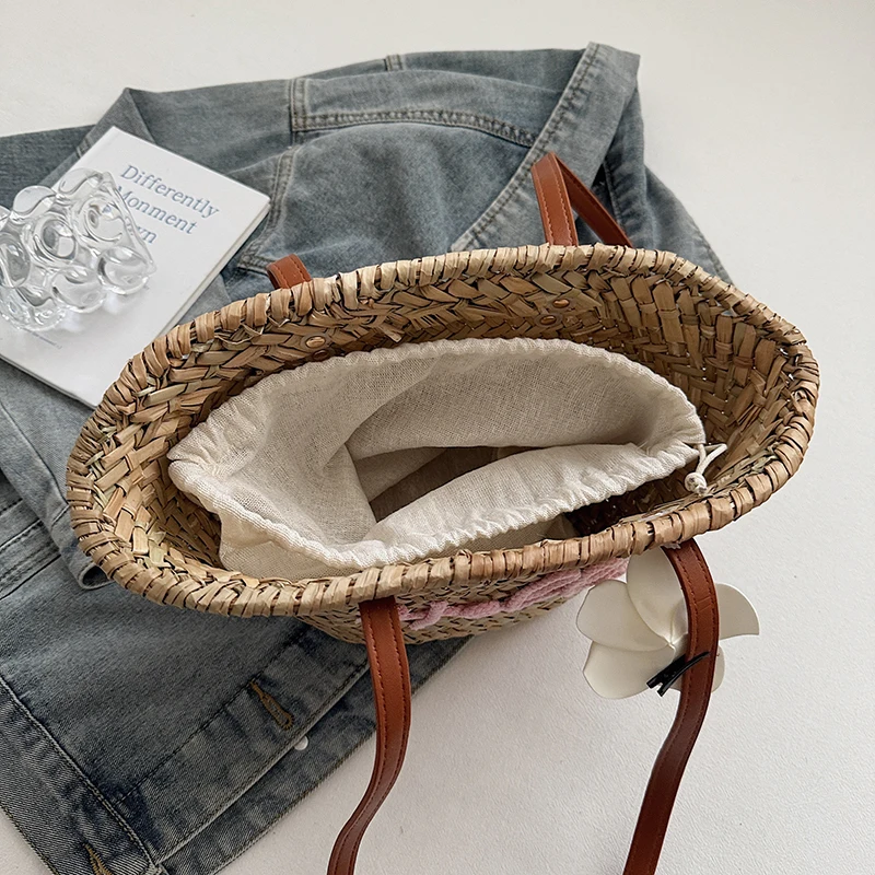 عادية الخوص سلة مغزولة أكياس ا - مراجعة Basket Bag Wicker وسعره